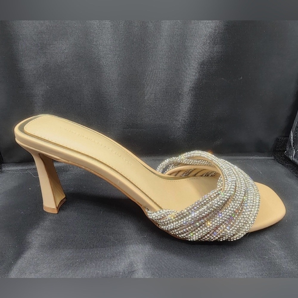 White House Black Market crystal gold Mule